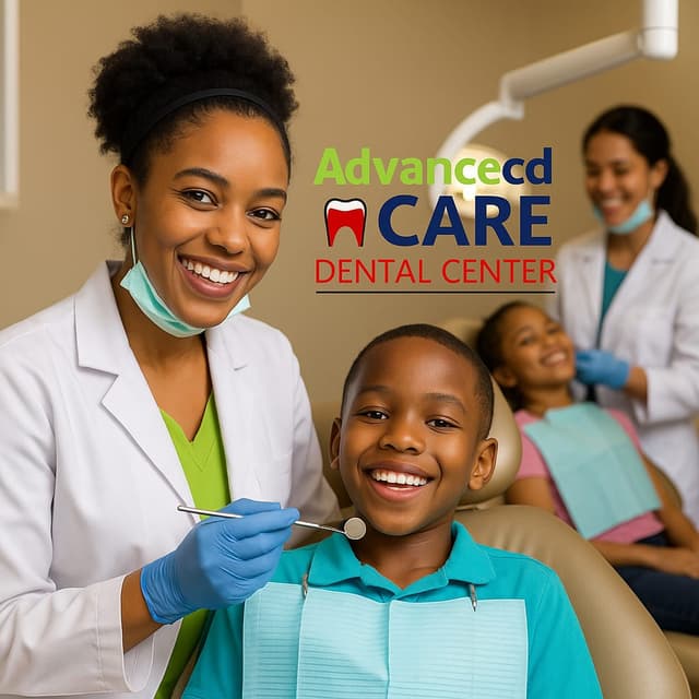 Dentist with patient